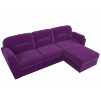 Угловой диван Бостон (микровельвет фиолетовый) - Изображение 2